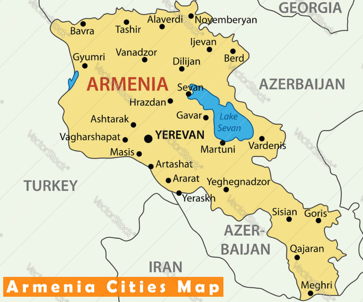 Armenie Villes Carte